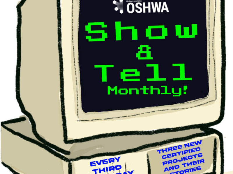 ZigZag e-badge on OSHWA Show & Tell